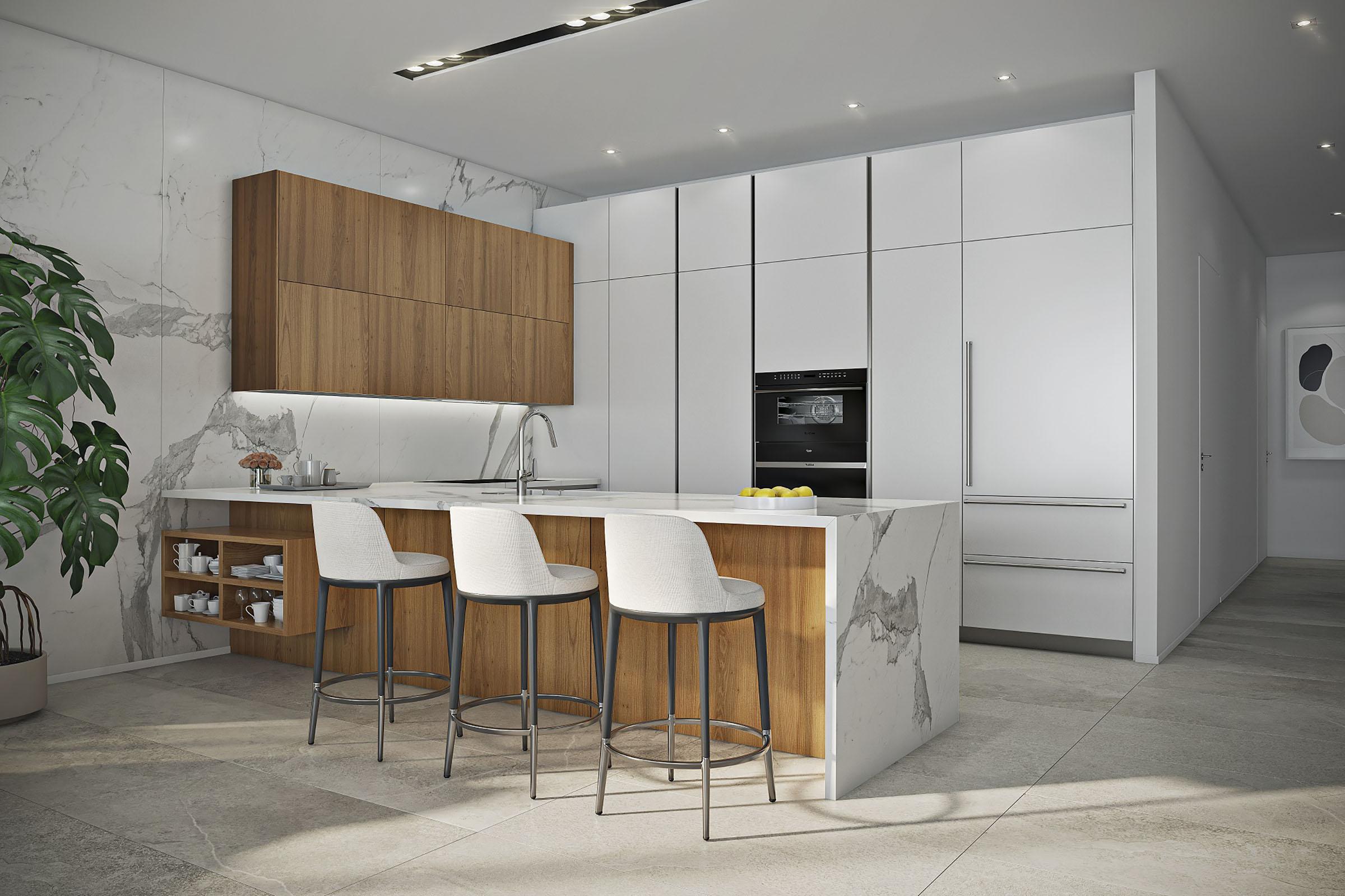 Rendering of Casa Bella Residences Kitchen